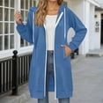 thumbnail image 4 of Krdevn Plus Size Longline Hooded Sweatshirt Casual Pullover with Drawstring and Pockets for Women Outerwear,Size:M, 4 of 6