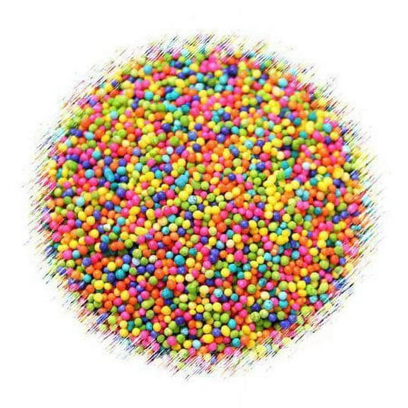 Bright Rainbow Nonpareil Mix Confetti Sprinkles, Cake, Cookies, Donut, Cakepop Toppings, 6 oz.