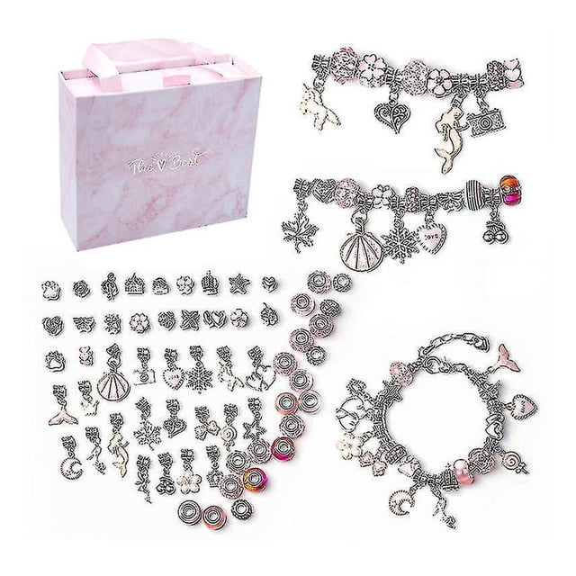Charm Bracelet Making Kit Diy Craft Jewelry Gift Set For Kids Girls Teens #ss