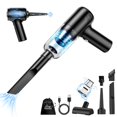 thumbnail image 1 of Aspiradora de mano inalámbrica para coche Lovyi, 2 en 1, recargable, con soplador, pequeña, con 6000 Pa de potencia de succión, portátil y con plumero., 1 of 5