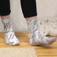 thumbnail image 6 of BambooMN Women's Girl Fuzzy Warm Fluffy Tie-Dye Colorful Fun Crew Socks - Inkwell - 2 Pairs, 6 of 6