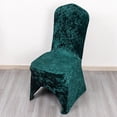 thumbnail image 4 of BalsaCircle Hunter Green Fitted Spandex Crushed Velvet Stretchable Banquet Chair Cover Party Events Home, 4 of 8