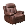 thumbnail image 3 of Vanity Art Microfiber Single Recliner Chair Manual Reclining Club Chair Rocker Recliner Chair for Living Room, Brown, 3 of 3