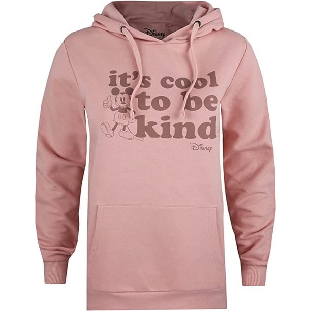 Disney - Sudadera Its Cool To Be Kind de Mickey Mouse para Mujer (Rosa Dusty)