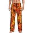 thumbnail image 2 of Picia Sunflower4 Mens Soft Woven Cotton Elastic Waistband Sleep Pajama Pant Lounge Sleep Pant With Pockets And Drawstring-XX-Large, 2 of 9