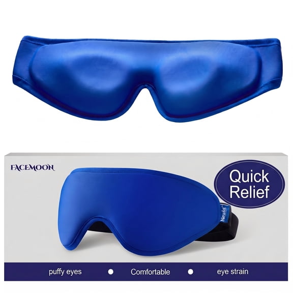 Upgraded Cooling Gel Eye Mask for Puffy Eyes, Larger Full-Eye Coverage Design, Reusable Cold Compress for Eye Strain, Headache, Migraine and Face Cooling Relief