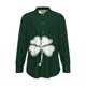 thumbnail image 5 of TaTaai Women Fashion St. Patrick's Day Long Sleeve Shirt Ladies Printed Round Neck Casual Blouse Lightweight Soft Polyester Top for Daily Party Work Vacation All Seasons Wear Gift, 5 of 5