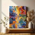 thumbnail image 6 of Abstract Colorful Swirls Oil Painting Canvas Print Wall Art for Living Room Office Hotel Cafe, 6 of 8