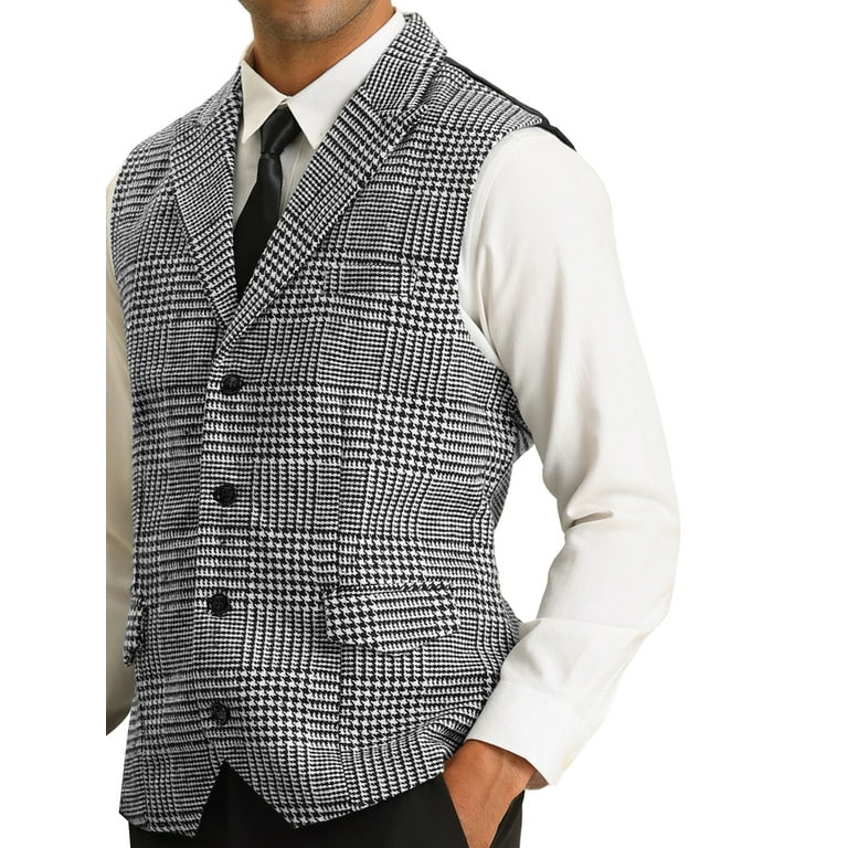 Houndstooth waistcoat mens new arrivals