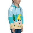 thumbnail image 3 of Kdxio Gnomes On The Beach Pattern Boys Athletic Unisex Boys Girls Hoodie with Pocket Sweatshirts-Medium, 3 of 6