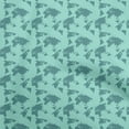 thumbnail image 1 of oneOone Polyester Lycra Light Sea Green Fabric Travel Diy Clothing Quilting Fabric Print Fabric By Yard 56 Inch Wide, 1 of 1