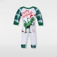 thumbnail image 1 of Ensemble de Pyjama Familial 2 Pcs Col Ras du Cou Imprimé Dinosaure Tenue Quotidienne (Vert P Papa), 1 of 9