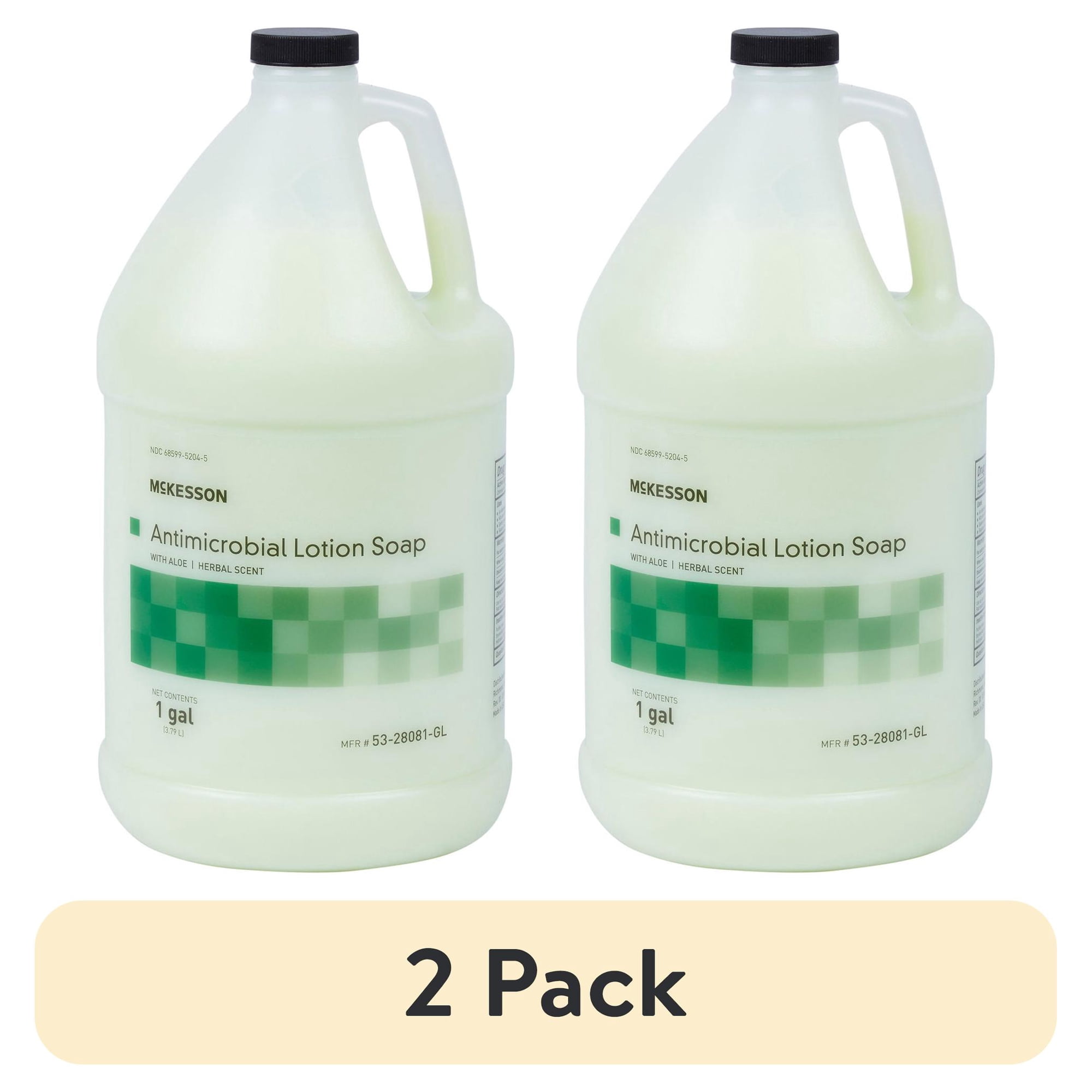 (2 pack) McKesson Antimicrobial Hand Lotion Soap with Aloe - Herbal Scent, 1 gal, 1 Ct