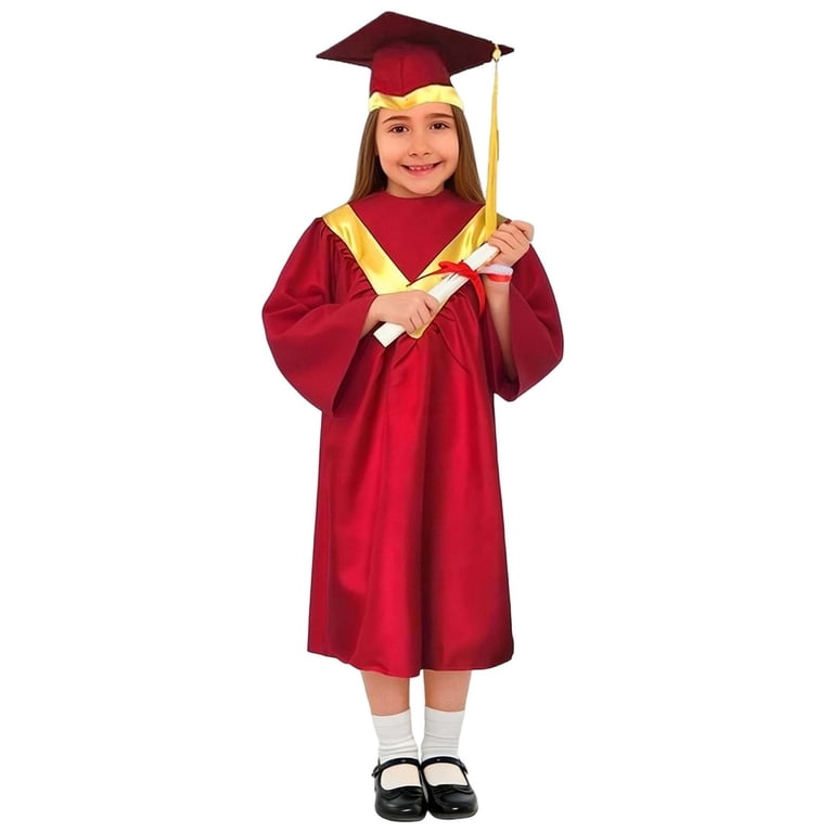 little girl kindergarten graduation dress TAIAOJING Kindergarten & Preschool Graduation Gown Cap Set Toddler Girls Boys Graduation Photo Graduation Dress Graduation Gown Dress With Hat 2pc Set 4-5 Years