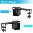 thumbnail image 5 of Tribesigns Adult Collection Reversible Book Shelves Space Saving Writing Desk, Black, 5 of 7