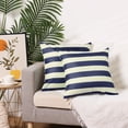 thumbnail image 6 of REGALWOVEN Pack of 2 Throw Pillow Covers Modern Square Cushion Covers for Sofa Couch Living Room Blue-2 18" x 18", 6 of 6