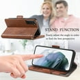 thumbnail image 4 of Case for Samsung Galaxy S21 FE 5G Cover Leather Wallet Folio Case Book Design Flip Magnetic Closure - Brown, 4 of 5