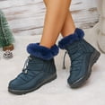 thumbnail image 6 of Women's Winter Snow Boots Waterproof Lightweight Lace Up Warm Insulated Anti Slip Outdoor Ankle Boot, 6 of 7