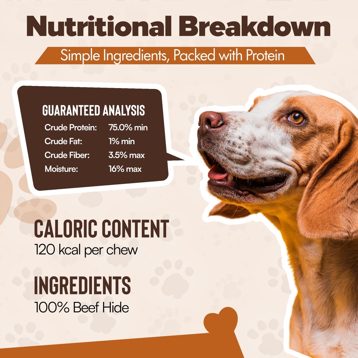 Knotted 4 to 5-in Beef Flavor Rawhide Bone Dog Treats, 30 CT