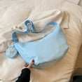 thumbnail image 4 of Sac Croissant pour Femmes en Forme de Demi-Lune pour École Voyage (Bleu), 4 of 10
