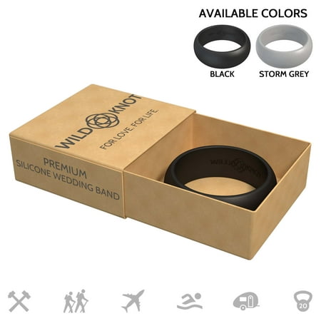 Silicone Wedding Rings for Men - High Performance Rubber Wedding Bands - Safe, comfortable, stylish, strong - Multiple ring colors & sizes for hard-working hands, athletes, travelers &