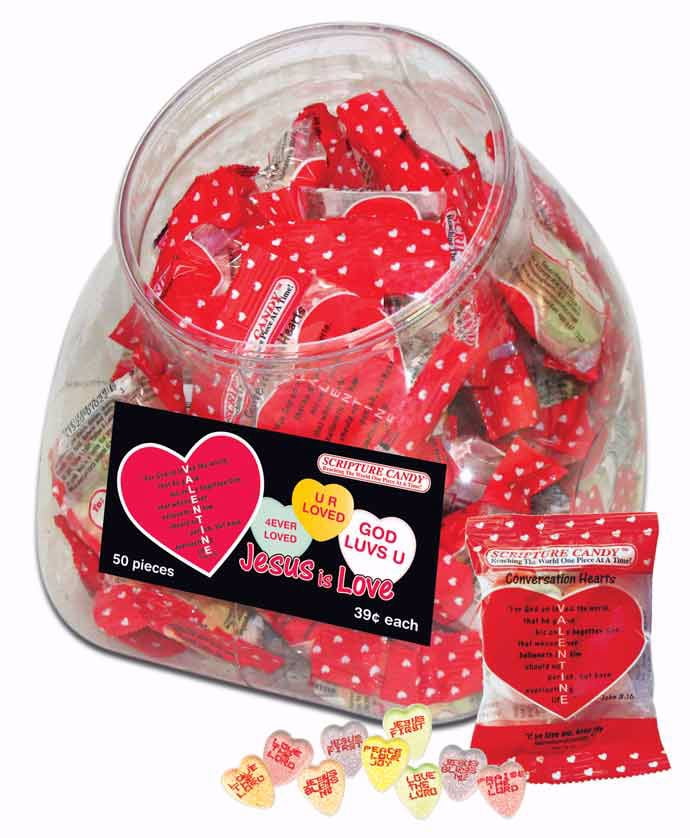 CandyValentine Conversation Hearts In Jar