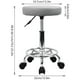 thumbnail image 3 of Taburete giratorio KKTONER de piel sintética con ajuste de altura. Gris, 3 of 7