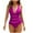 Hot Pink, variant on Xfvqtps Womens One Piece Swimsuit Waist Hollow Mesh Stripe High Cut Deep V Neck Backless Tummy Control Solid Color Beach Summer Monokini Swim Suit Black