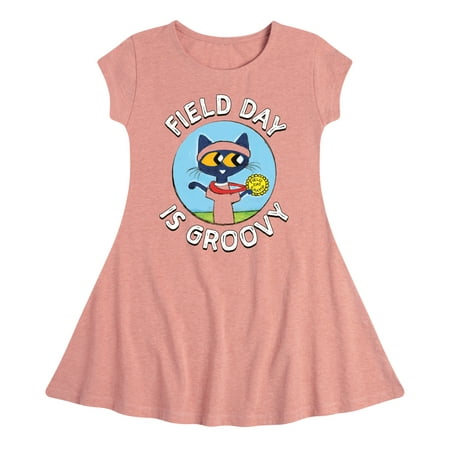 

Pete the Cat - Field Day - Field Day Is Groovy - Gold Medal Champ - Toddler And Youth Girls Fit And Flare Dress