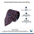 thumbnail image 4 of Ascentix Metallic Flowers and Leaves Necktie, 4 of 4