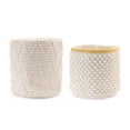 thumbnail image 2 of Melrose Woven Geometric Storage Baskets - 16" - White - Set of 2, 2 of 2