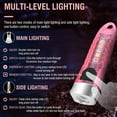 thumbnail image 4 of Lksixu Mini LED Flashlight Keychain, 400 Lumens EDC Pocket Flashlight with Multi-function Side Lights, 10 Modes USB Rechargeable IPX6 Waterproof Torch, Transparent Flash Light for Camping Emergency, 4 of 7