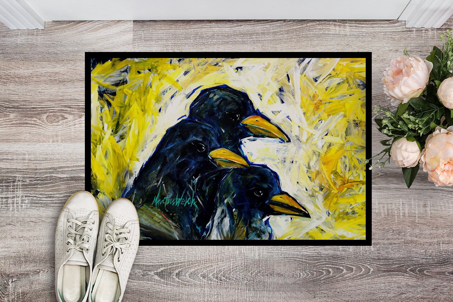 Baked In A Pie Crows Doormat 27 in x 18 in