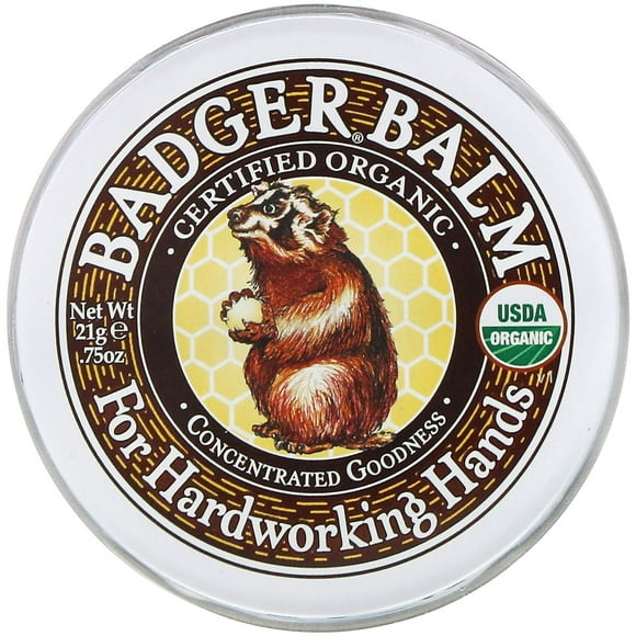 Badger Company, Badger Balm, pour les Mains Laborieuses,.75 oz (21 g)