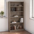 thumbnail image 2 of Bush Furniture Universal 5 Shelf Bookcase in Rustic Gray, 2 of 4