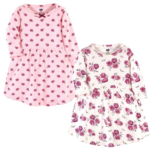 Hudson Baby Hudson Baby Girl Long Sleeve Dress, 2Pack