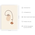 thumbnail image 2 of HAUS AND HUES Female Figure Wall Art Line Drawing - Single Line Drawing Wall Art, Minimalist Woman Art Print Line Art Wall Decor Silhouette Lipstick (24x36 Unframed), 2 of 6
