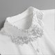 thumbnail image 1 of Cuello falso, cuello Peter Pan de encaje desmontable, cuello falso bordado, blusa de media camisa, cuello falso para mujeres, niñas, suéter, vestido, accesorio blanco, 1 of 3