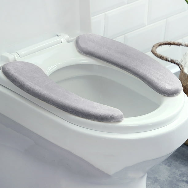 2 Pcs Toilet Seat Cover Toilet Seat Warmer Memory Toilet Seat Cushion Washable Pad Warmer Pad