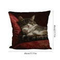 thumbnail image 3 of PEIBang Cute Cat Throw Pillow Covers 18x18 in,Couch Cushion Cases for Sofa Bed Living Room Home Decor, 3 of 6