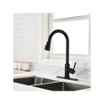 thumbnail image 2 of SINLOOG Black Kitchen Faucet, Kitchen Faucets with Pull Down Sprayer Commercial Stainless Steel Single Handle Single Hole Kitchen Sink Faucet, 2 of 5
