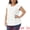White, variant on DARING DIVA Women's Plus Tank Tops Pleated Crewneck Casual Work Shirts 1X White