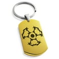 thumbnail image 1 of Stainless Steel Barbed Wire Radioactive Engraved Dog Tag Keychain Keyring, 1 of 1