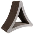 thumbnail image 2 of PetFusion 3-Sided Vertical Scratcher Cat Lounge, Multiple Angle Cat Scratching Pad, 6 Usable Sides, Brown, Large 24"L, 2 of 5