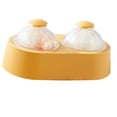 thumbnail image 3 of Molde doble para bolas de hielo, bandeja redonda para cubitos de hielo, bandeja con tapa para cocina, hogar, cóctel, café, whisky, amarillo brillante, 3 of 14