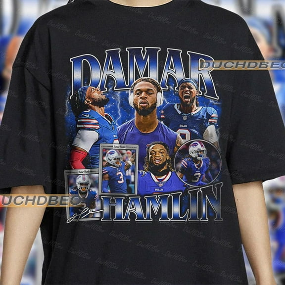 Graphic Style Damar Hamlin shirt, Buffalo Football Shirt, , Bootleg shirt, Homage Tee, Damar Hamlin Tee