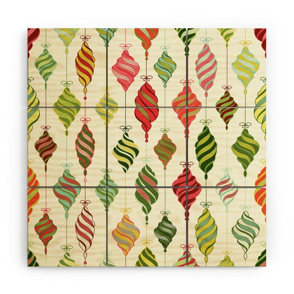 Society6 Sabine Reinhart Ornaments 3' x 3' Wood Wall Mural