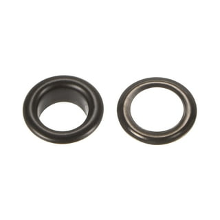 Uxcell Copper Grommets Eyelets Silver Tone for Fabric Leather | Harfington, Dim Grey / 5.5mm / 50set