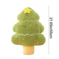 thumbnail image 3 of 21.65in Soft Plush Christmas Tree Pillow, Merry Print with Yellow Star, Machine-Washable Decorative Cushion for Sofa Back Neck Support, Holiday Gift for All Ages, 3 of 6