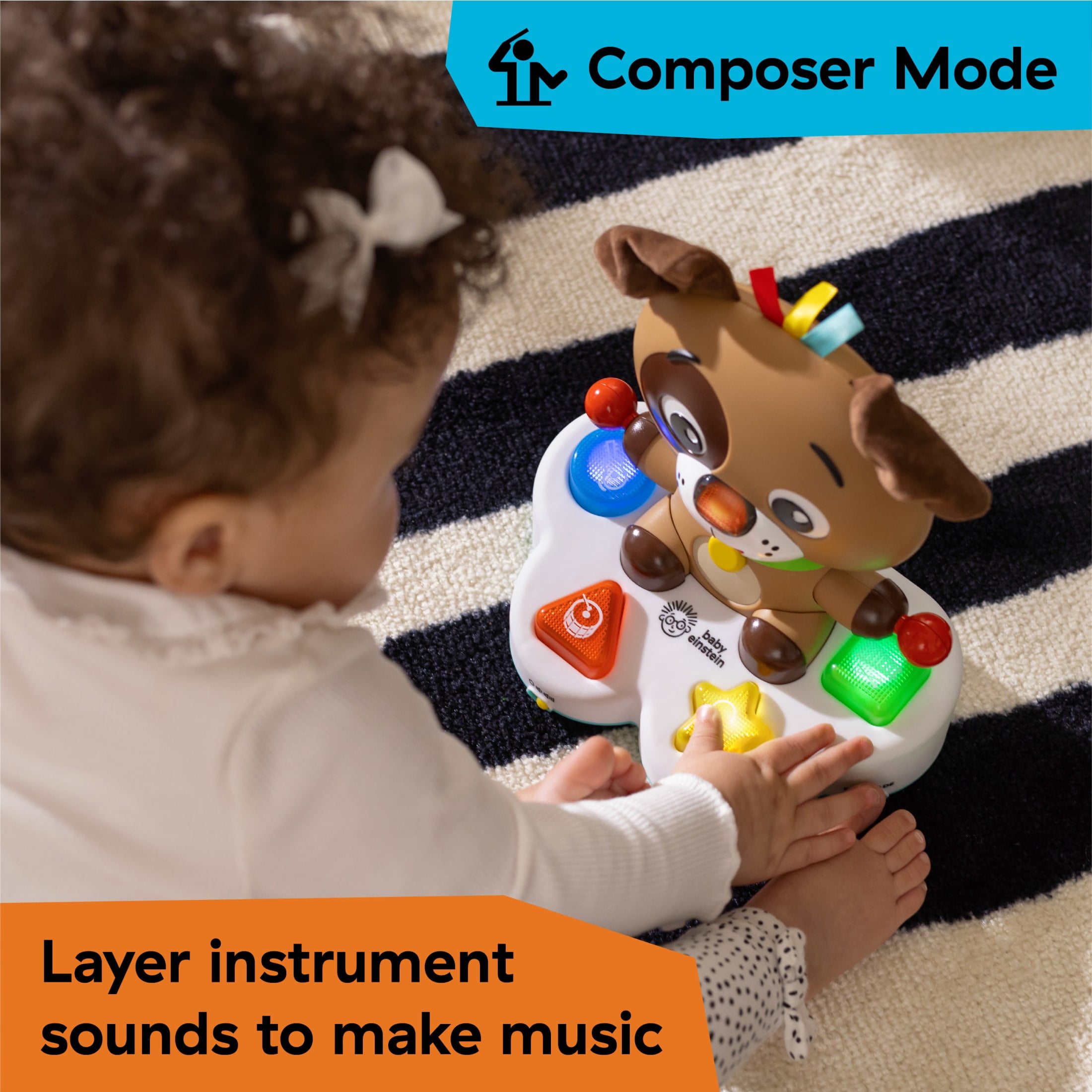 Baby Einstein Drum & Learn Dean Musical Learning Toy, Ages 6+ Months